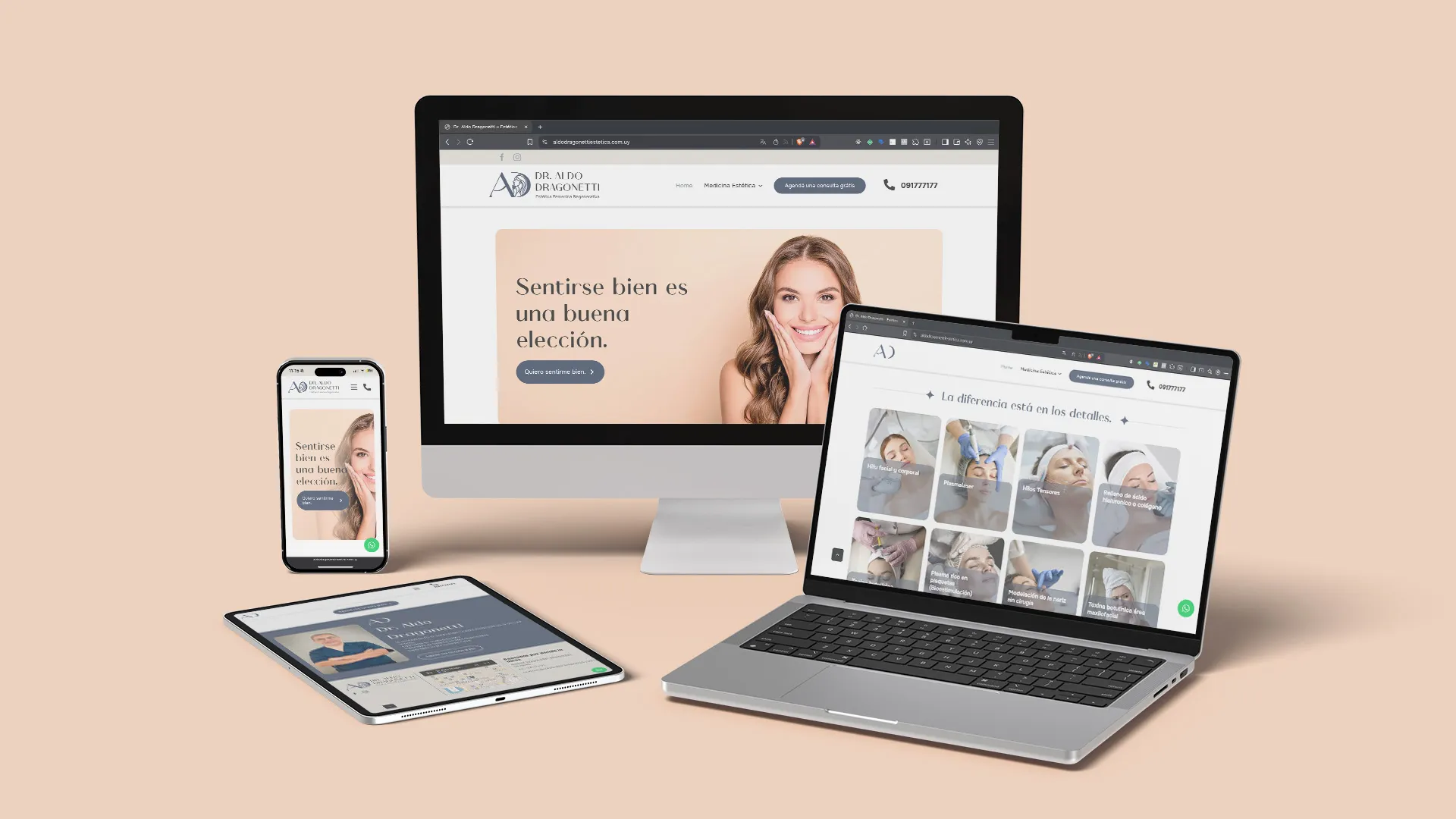 Clínica Dr. Aldo Dragonetti Estética Femenina Regenerativa Website