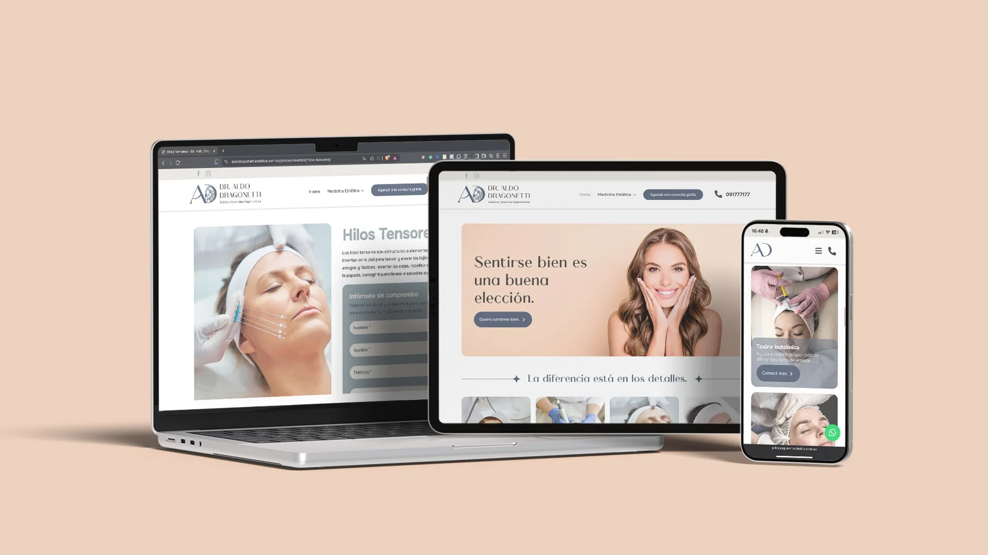 Clínica Dr. Aldo Dragonetti Estética Femenina Regenerativa Website